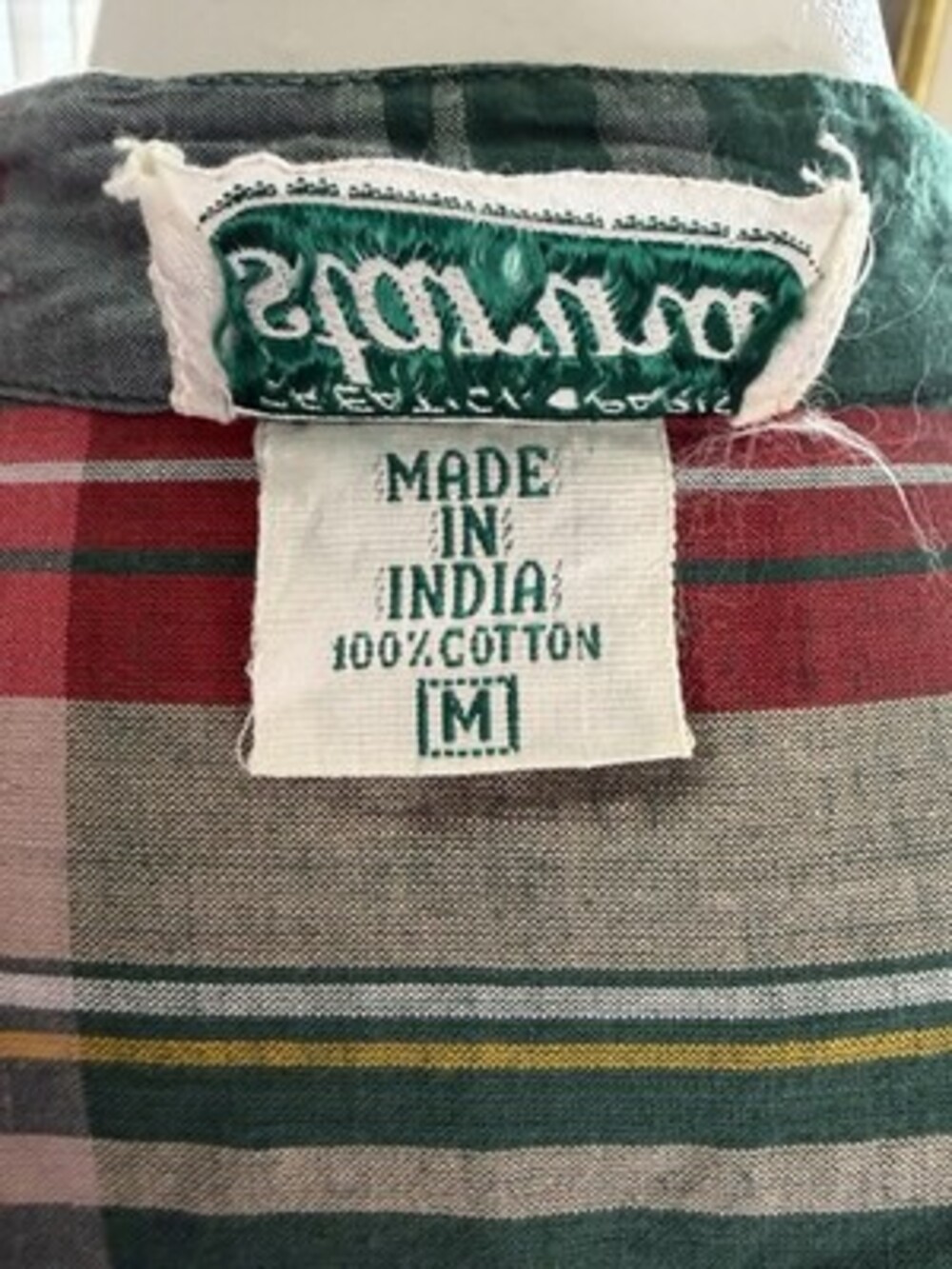 VTG 100% Cotton Plaid Button Down Dress W/ Pockets - Women’s Medium - Farm Wife - Picture 8 of 10